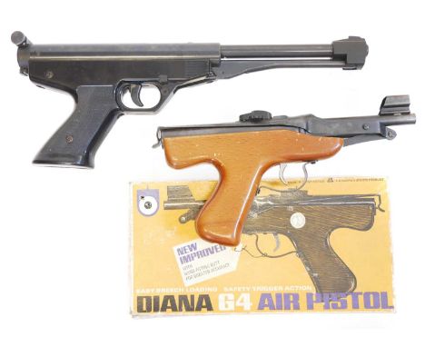 Two air pistols Two air pistols, including a Gamo .177 underlever pistol serial number 0292723, and a Diana G4 series 70 boxe