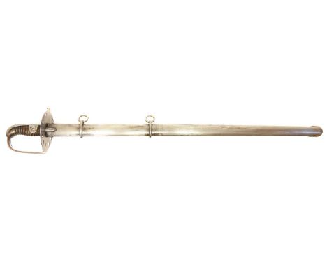 Modern replica of a 1796 pattern heavy cavalry sabre and scabbard, Modern replica of a 1796 pattern heavy cavalry sabre and s