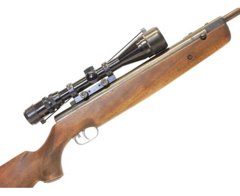 Beeman .22 air rifle  Beeman .22 air rifle, 16inch break barrel, serial number 910427, fitted with 4-12x40 Nikko Stirling sco