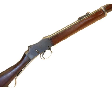 Enfield Martini Henry MkIV .577/450 rifle with nitro proofs. Enfield Martini Henry MkIV .577/450 rifle, 32 inch barrel with B