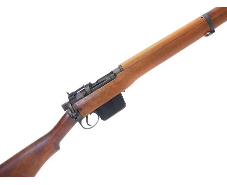 Lee Enfield No.4 7.62 Charnwood Ordinace bolt action rifle, With Stirling magazine, 25inch barrel, flip up aperture sight and