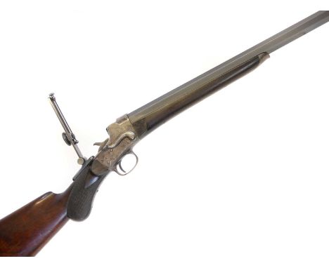 Remington Hepburn No.3 .44 target rifle Remington Hepburn Creedmore No.3 .44 target rifle, 34 inch octagonal barrel engraved 