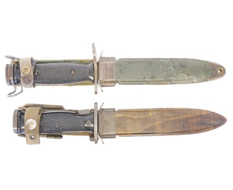 Two bayonets and scabbards Two bayonets and scabbards, to include a US M8A1 M16 rifle bayonet,  and a Danish M1 Garand bayone