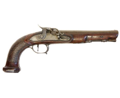 Percussion target pistol by Guillaume Berleur Percussion target pistol by Guillaume Berleur, 8inch multigroove rifled octagon