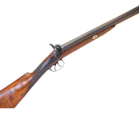 Ward and Son percussion 12 bore shotgun Ward and Son percussion 12 bore shotgun, 30 inch Damascus barrels, the actions engrav