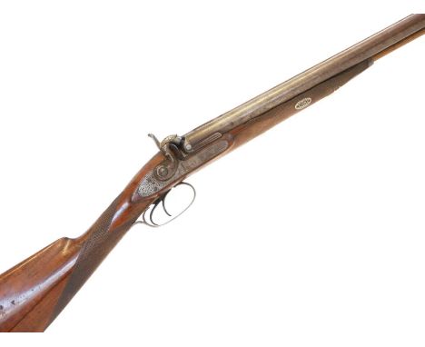 Bentley percussion 16 bore shotgun Bentley & Son percussion 16 bore shotgun 29.5 inch Damascus barrels engraved 'Bentley and 