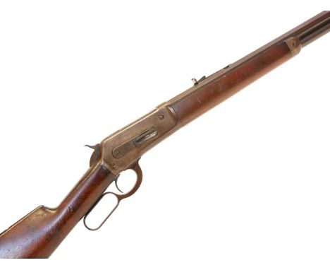 Winchester 1886 40-65 lever action rifle. Winchester 1886 40-65 lever action rifle, 26 inch octagonal barrel fitted with buck