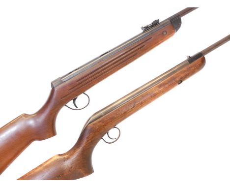 Two BSA air rifles Two BSA air rifles, to include a .22 Meteor with 18inch barrel serial number T35053, and a .177 Cadet with
