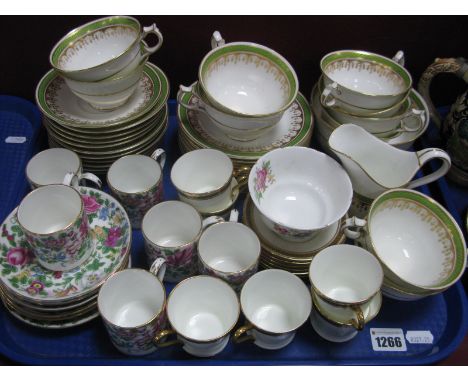 Crown Staffordshire Coffee Cans, Saucers, Cauldon China coffee cans, saucers, Crescent China tea service:- One Tray
