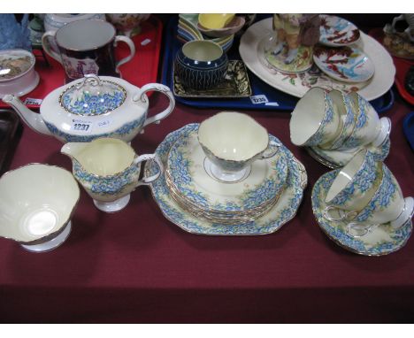 Hammersley China Tea Service, with floral decoration etc:- One Tray