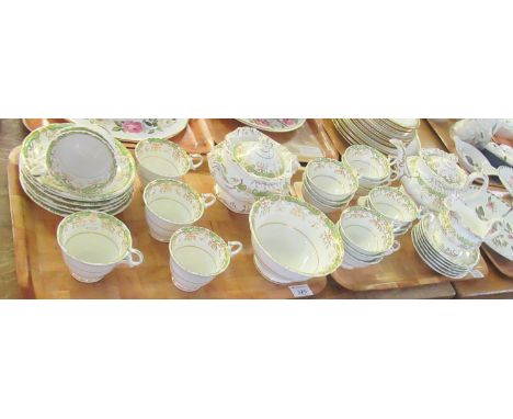 Two trays of Victorian Grainger & Co. teaware marked 'Grainger & Co. Manufacturers, Worcester & 24 Princess Street, Mancheste