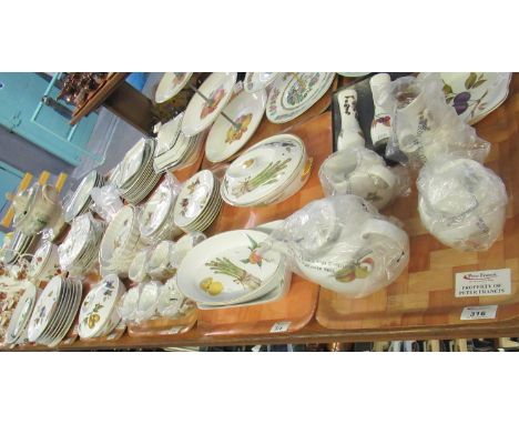 Six trays of Royal Worcester 'Evesham' dinnerware to include: six dinner plates, side plates and tea plates, as well as three