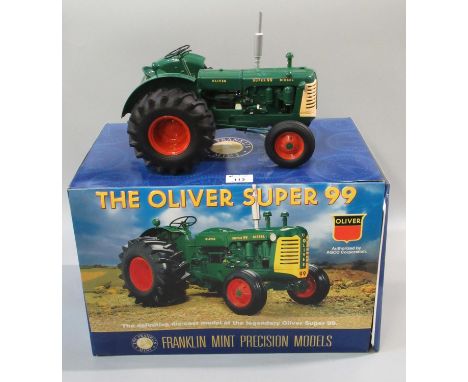 Franklin Mint Diecast metal model of the Legendary Oliver Super 99 diesel tractor in original box.(B.P. 21 + VAT) 