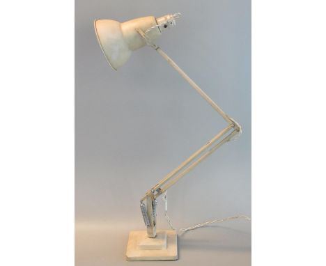 Vintage cream coloured angle poise desk lamp on square base with chrome springs.(B.P. 21% + VAT) 