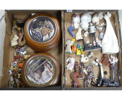 A Collection Of Cats To Include Bambury Mint's Framed and Unframed Wall Plaque's Lesley Anne Ivory's Cat's also Mixed Cat Fig