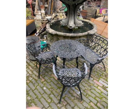 Garden Metal outdoor furniture set to include table &amp; 3 chairs 