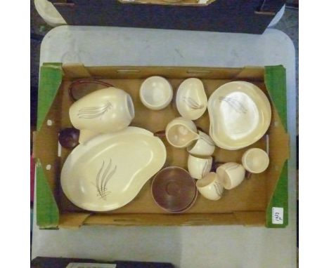 Carltonware breakfast set to include coffee pot, cream jug, sugar bowl, five side plates, five coffee cans and saucers, small