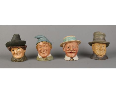 Four Bernard Bloch ceramic tobacco jars, including 348, 349 and 395 pattern.  