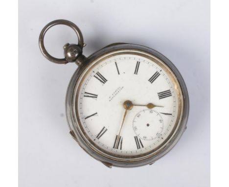 An early 20th century silver H Samuel pocket watch. The case assayed Birmingham 1910 by Dennison Watch Case Co.  No seconds.