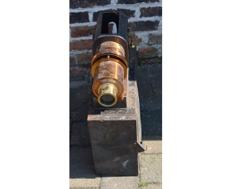 Part Victorian magic lantern with tin case