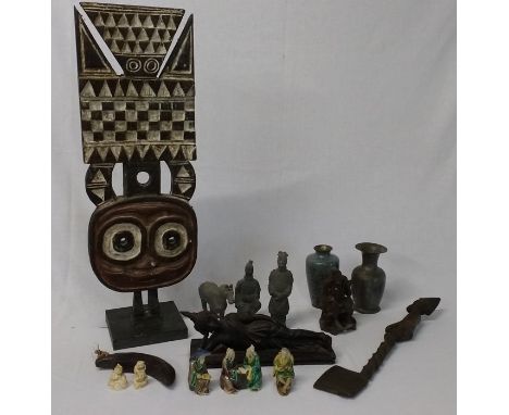 Terracotta Army figures, African axe,&nbsp; &amp; other African &amp; Oriental items etc.