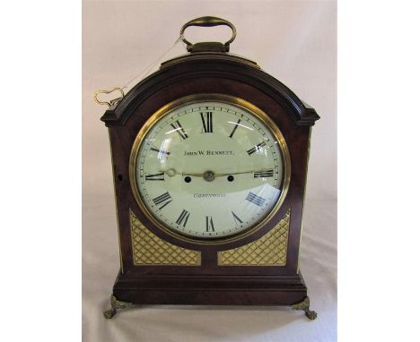 19th century John W Bennett Greenwich bracket clock H 39 cm
