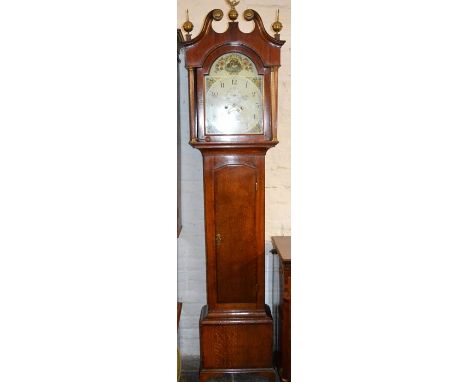 Victorian 8 day longcase clock in an oak case maker Thomas Wilson Spalding H 215cm