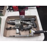 Lot of Assorted Pneumatic Tools Including 3/4" Impact, Drill, Filers, and Air Needle Scaler