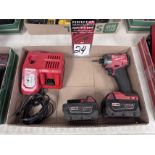 Lot Comprising MILWAUKEE 2953-20 1/4" Impact Driver w/ (2) Batteries and Charger