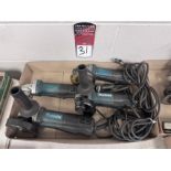 Lot of (4) MAKITA Electric Angle Grinders