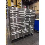 STEEL GLIDE 23-Drawer Stainless Steel Rolling Tool Chest
