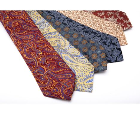 A LARGE GROUP OF DESIGNER SILK TIES
Including three Ermenegildo Zegna; Lanvin, Laroche, Figaret, eight Nina Ricci;, six vinta