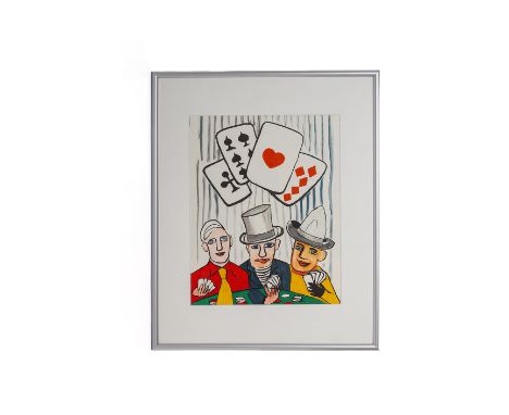 ALEXANDER CALDER (FRENCH, 1898 - 1976) - JOUEURS DE CARTES I
An original unsigned lithograph from the 1975 Derriere le Mirroi