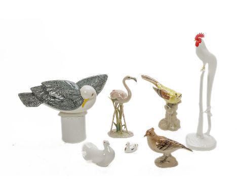 A GROUP OF PORCELAIN MODELS OF BIRDS
Including examples by items from Goebel; Noritake, Royal Dux, Kaiser (repairs), Limoges 