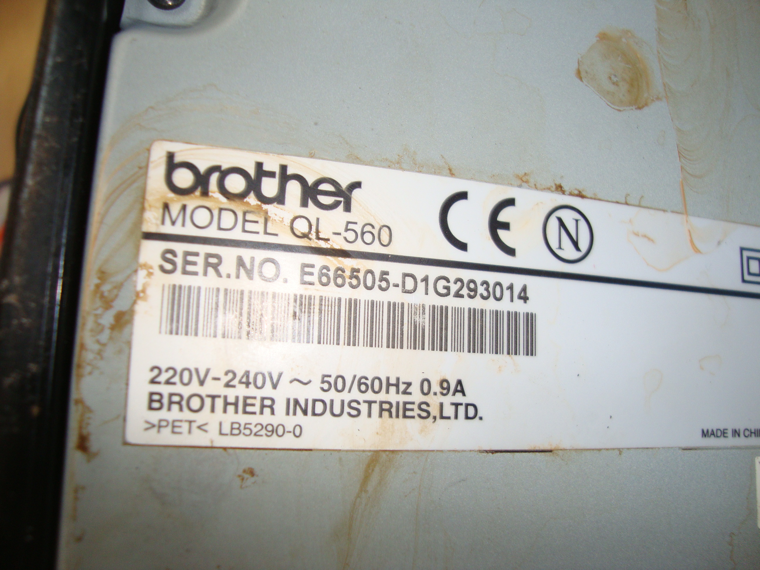 Brother QL-560 label/receipt printer IMPORTANT: Please remember goods successfully bid upon must
