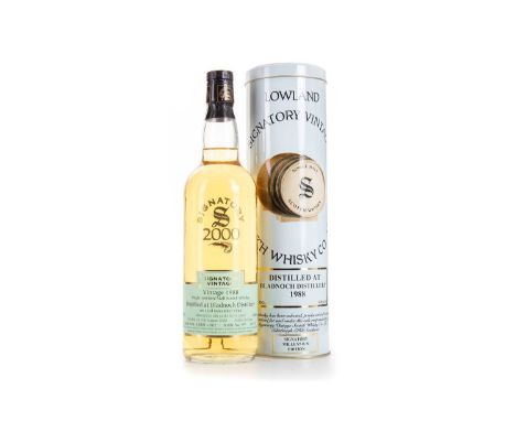 BLADNOCH 1988 11 YEAR OLD SIGNATORY LOWLAND SINGLE MALT  Distilled: 23/11/1988Bottled: 02/08/2000Casks #42001 + 002Bottle Num