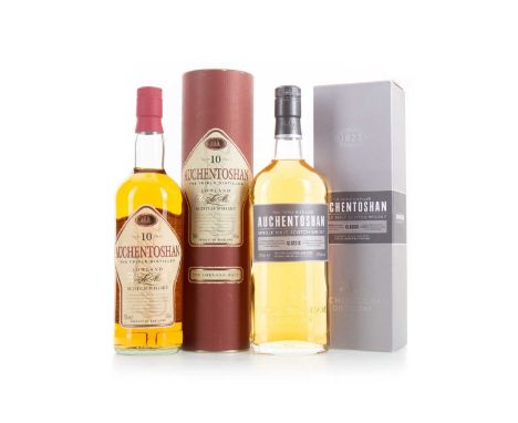 AUCHENTOSHAN 10 YEAR OLD AND AUCHENTOSHAN CLASSIC LOWLAND SINGLE MALT  Both 40% ABV / 70cl  Auchentoshan is part of a small m