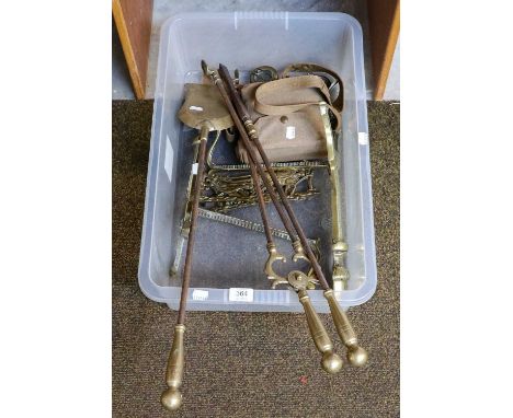 A pair of Second World War Military binoculars dated 1943, in webbing case; two nickel cased military pocket compasses, a bra