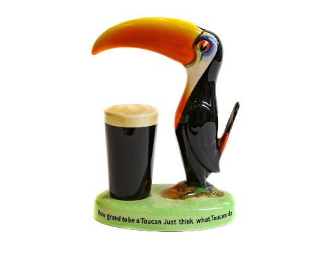 Carltonware Guiness Toucan advertising table lamp, height 23.5cm