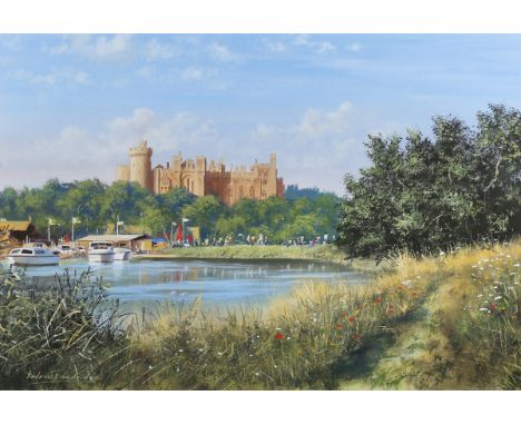 Andrew Dandridge - 'Arundel Summer', late 20th/early 21st century watercolour with gouache, signed recto, titled label verso,