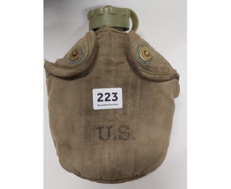 US ARMY M1910 CANTEEN COVER WITH WATER PLASTIC CANTEEN