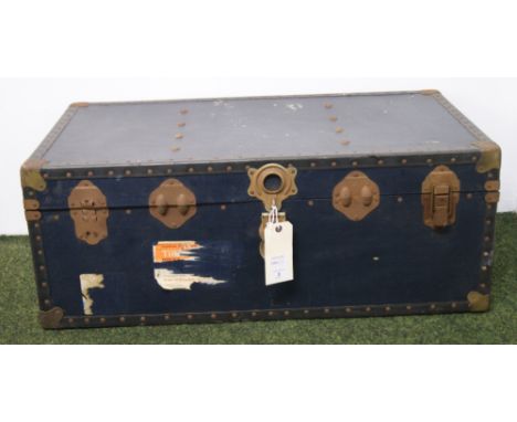 A vintage bound travel-trunk