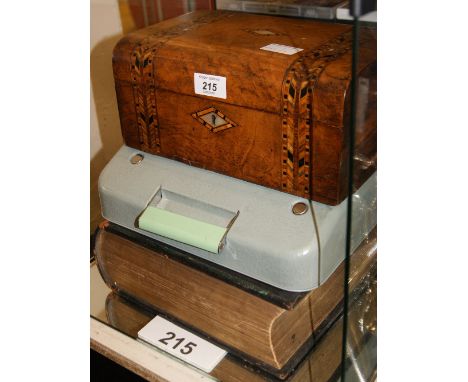 Mixed items, to include a vintage typewriter, a cased Kodak camera, a Victorian bible and a marquetry-inlaid box, for restora