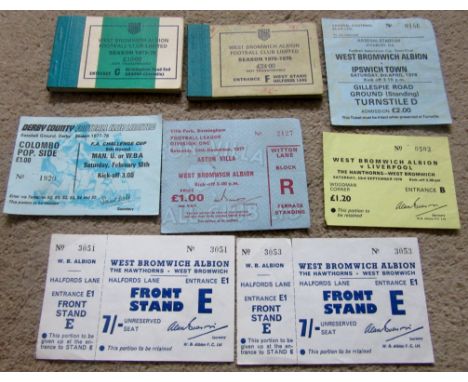 WEST BROMWICH ALBION - SEASON TICKETS, MATCH TICKETS &amp; OTHER ITEMS
Good lot that includes 71 home &amp; away match ticket