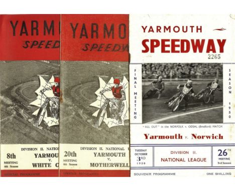 SPEEDWAY - VINTAGE 1950'S YARMOUTH HOMES X 3
&nbsp;