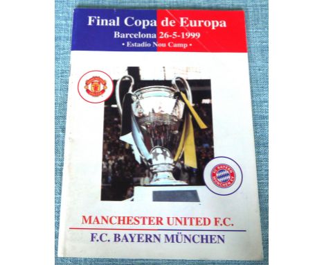 1999 MANCHESTER UNITED V BAYERN MUNICH CHAMPIONS LGE FINAL PIRATE PROGRAMME