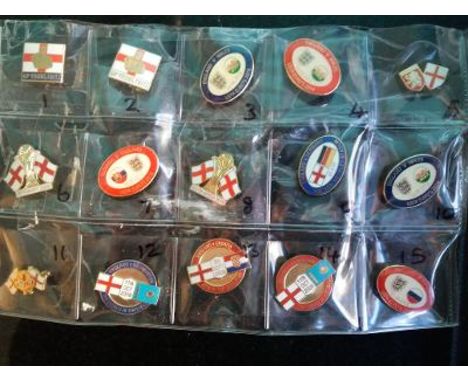 ENGLAND BADGES - WORLD CUP, EURO'S ETC X 15 ALL DIFFERENT