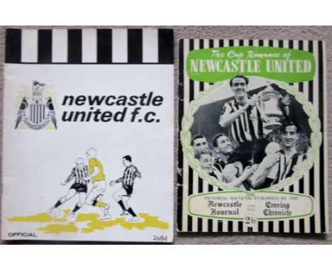 NEWCASTLE UNITED PUBLICATIONS - 1952 FA CUP FINAL SOUVENIR &amp; 1968-69 HANDBOOK
Slight fold on the 1952 Souvenir