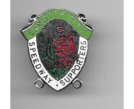 SPEEDWAY - VINTAGE CARDIFF BADGE
Stamped Gladman &amp; Norman