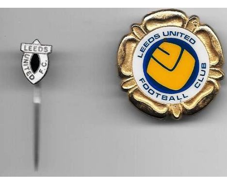LEEDS UNITED VINTAGE BADGES X 2